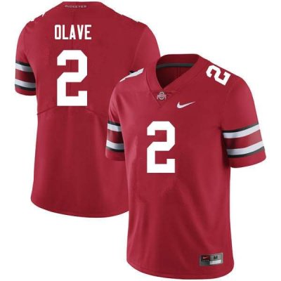 Men's Ohio State Buckeyes #2 Chris Olave Scarlet Nike NCAA College Football Jersey Outlet KJQ4344JS